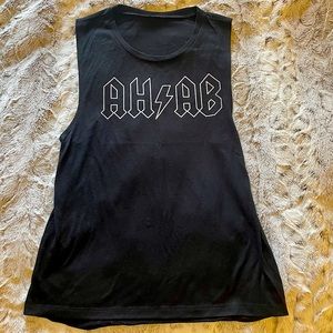 AC DC-style Moby Dick muscle t shirt ⚡️sz S ⚡️ black